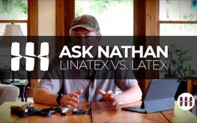 What are the pros and cons of Linatex vs Latex for slingshots?